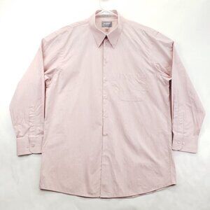 Marconi by Louis Raphael Dress Shirt Mens 16.5 32-33 Pink Cotton Long Sleeve